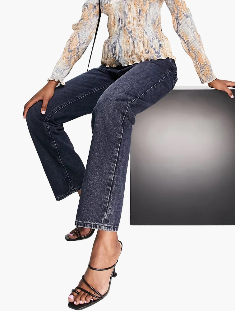 MyRunway | Shop ASOS Blue Black Wash Low Rise Straight Leg Jeans for ...