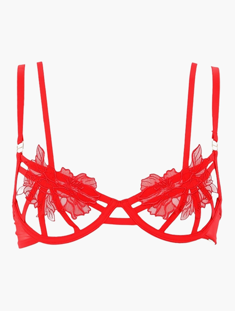 MyRunway  Shop Bluebella Red Floral Mesh Lace Bra for Women from