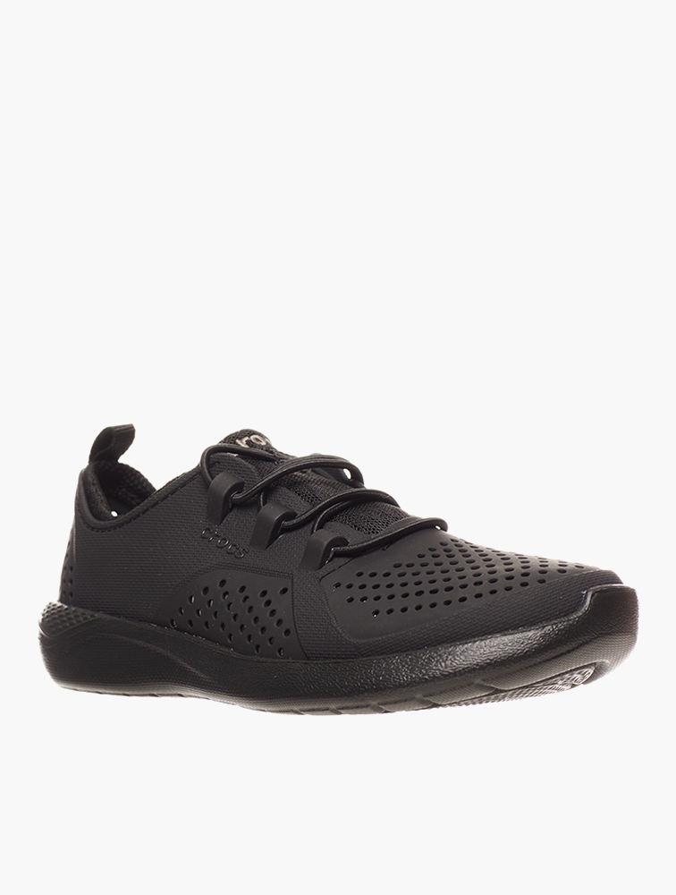 MyRunway | Shop Crocs Black Lite Ride Pacer Sneakers for Kids from ...