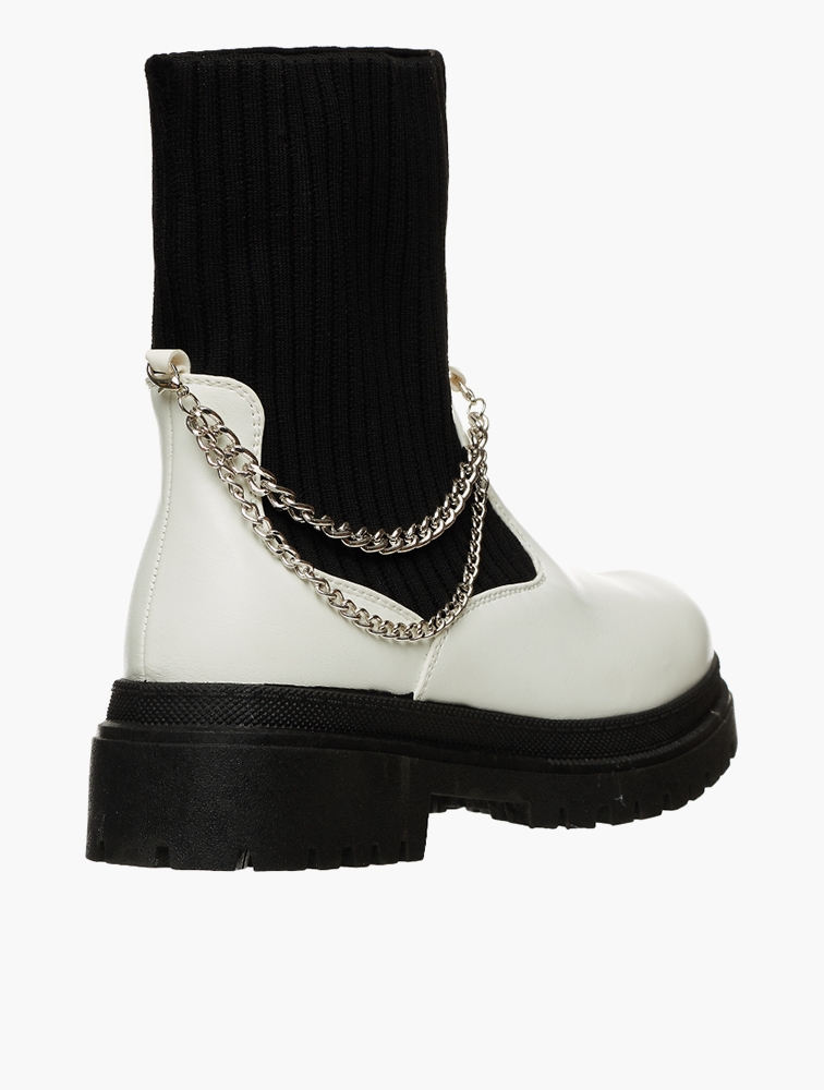 Shop Daily Finery White Knit Ankle Boots for Women from MyRunway.co.za