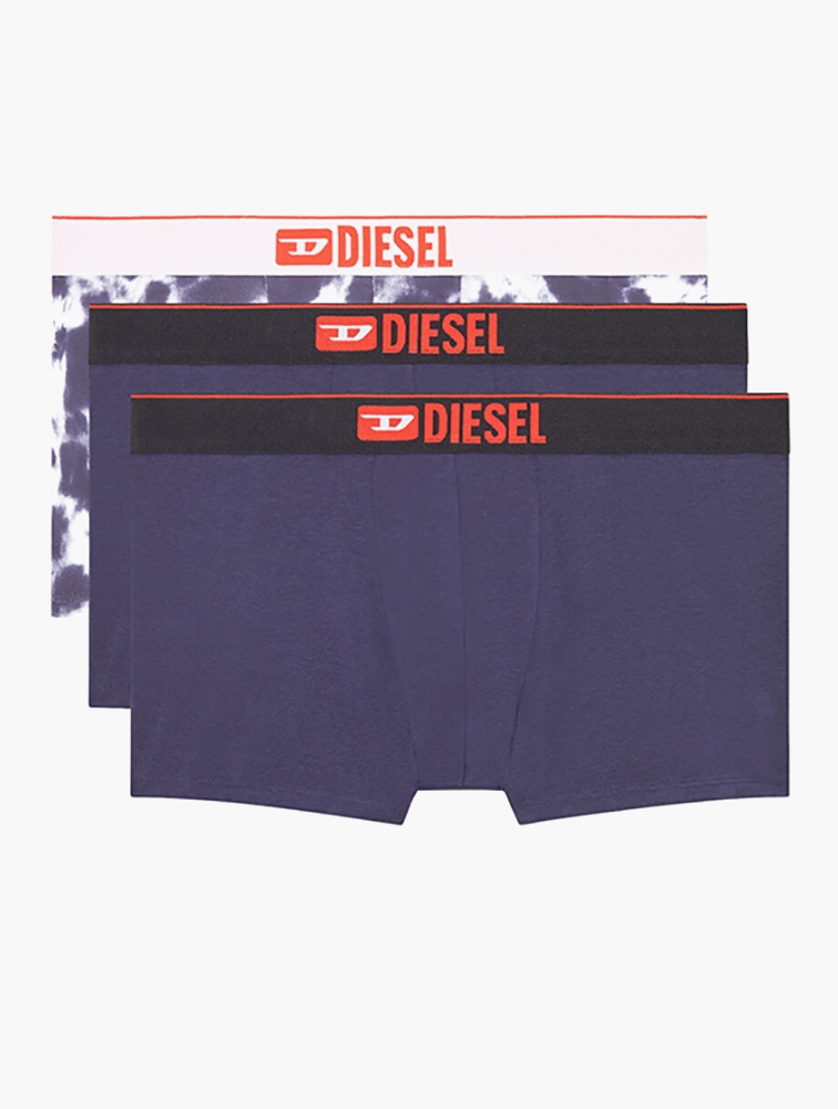 MyRunway  Shop Diesel Blue & White Umbx Damien Boxer Briefs 3-Pack for Men  from