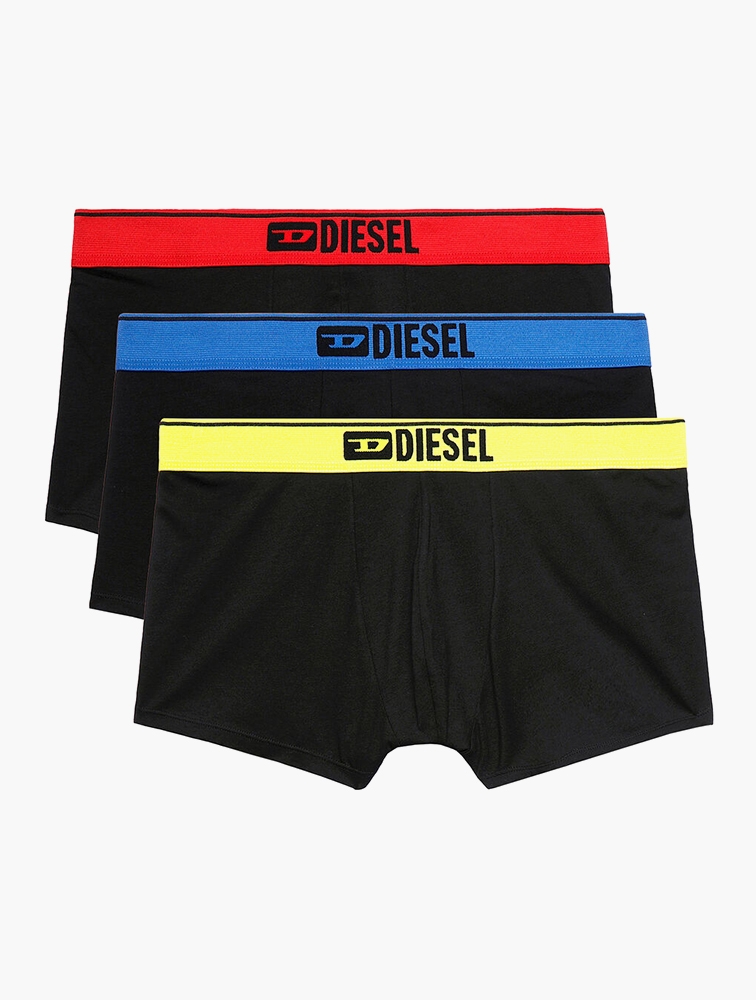 MyRunway  Shop Diesel Black & Yellow Umbx Damien Boxer Shorts 3-Pack for  Men from