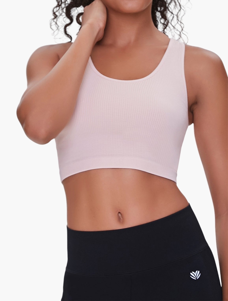 Shop Forever 21 Pink Seamless Sports Bra for Women from