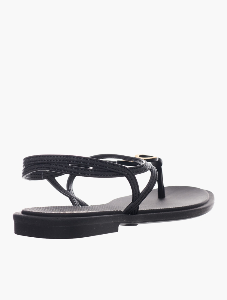MyRunway | Shop Grendha Black Gold Embellished Thong Sandals for Women ...