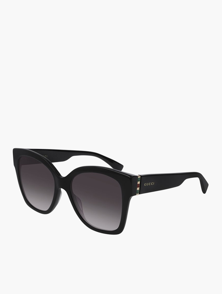 MyRunway | Shop Gucci Black & Gold Cat Eye Sunglasses for Women from ...
