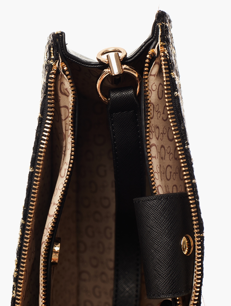 Shop GUESS Black Multi Brisbin Satchel for Women from MyRunway.co.za