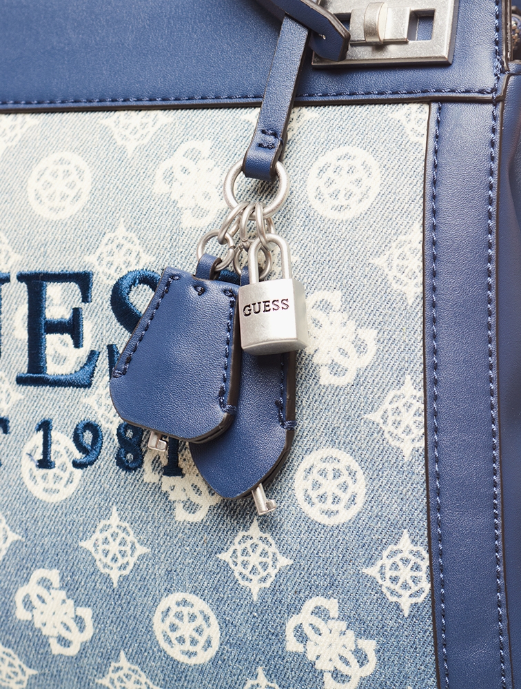 GUESS cross body bag Katey Luxury Satchel Denim Ombre Logo, Buy bags,  purses & accessories online