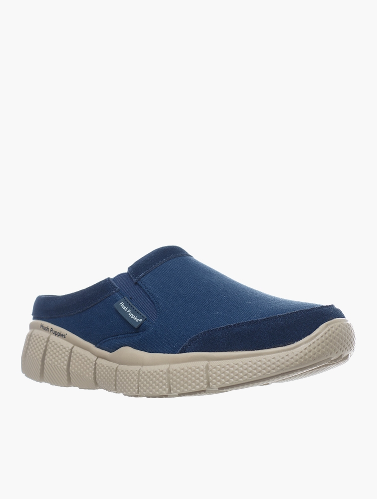 MyRunway | Shop Hush Puppies Navy Equally Canvas Slip-On Shoes for Men ...