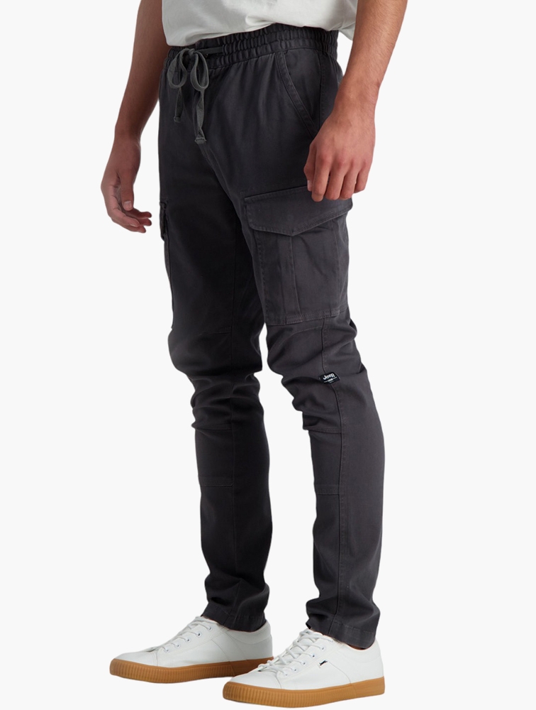 MyRunway | Shop Jeep Charcoal Twill Cargo Joggers for Men from MyRunway ...