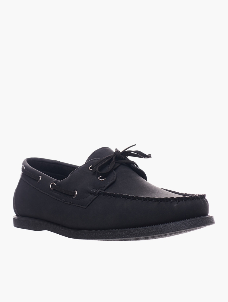 MyRunway | Shop Mazerata Black Saffino 1 Faux Nubuck Slip On Shoes for ...