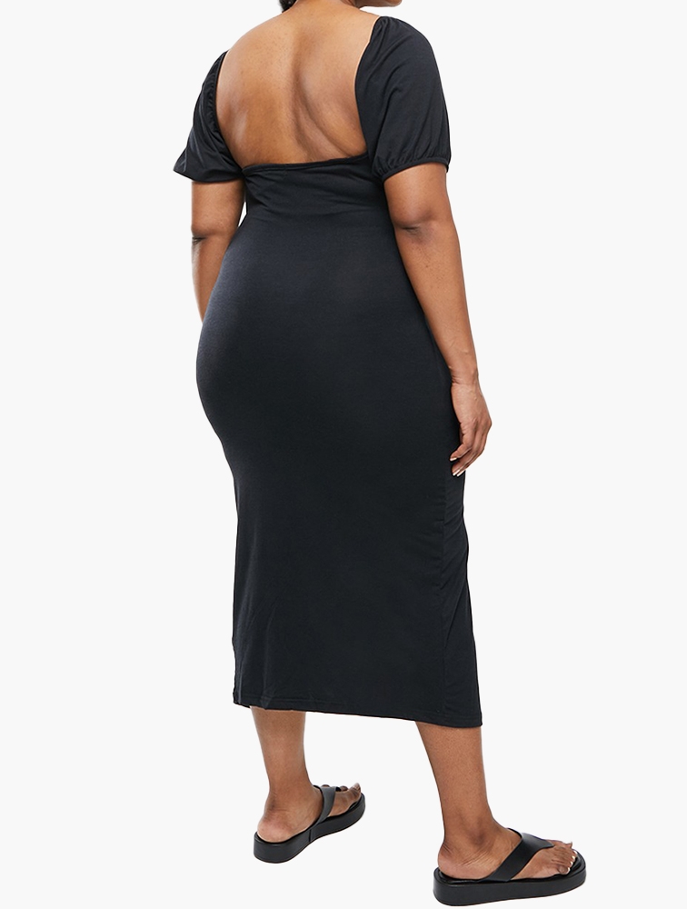 Myrunway Shop Missguided Plus Milkmaid Split Midaxi Dress Black For Women From Za 9913