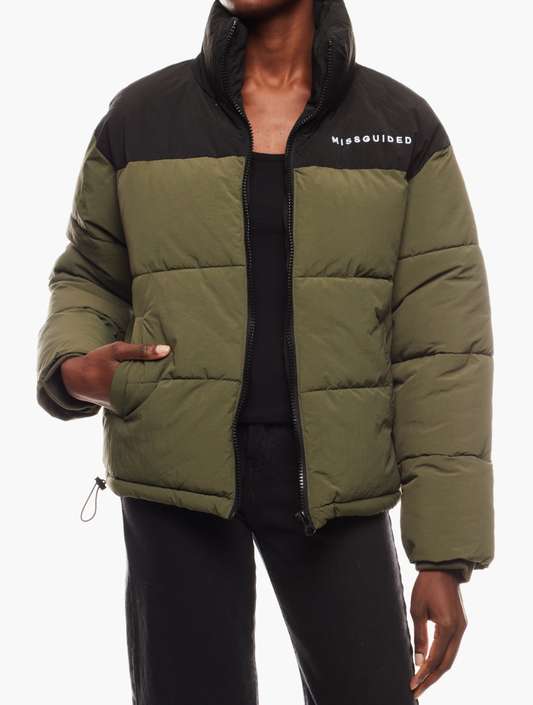 MyRunway  Shop Missguided Green Puffer Coat for Women from