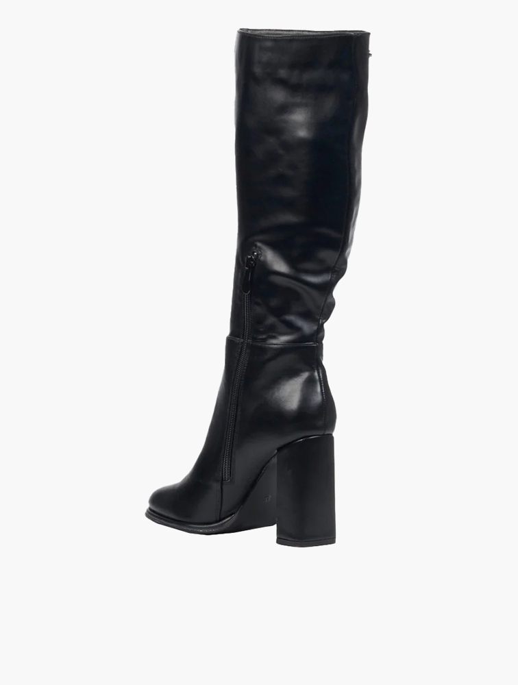 MyRunway | Shop Miss Black Black Shania 1 Faux Leather Boots for Women ...