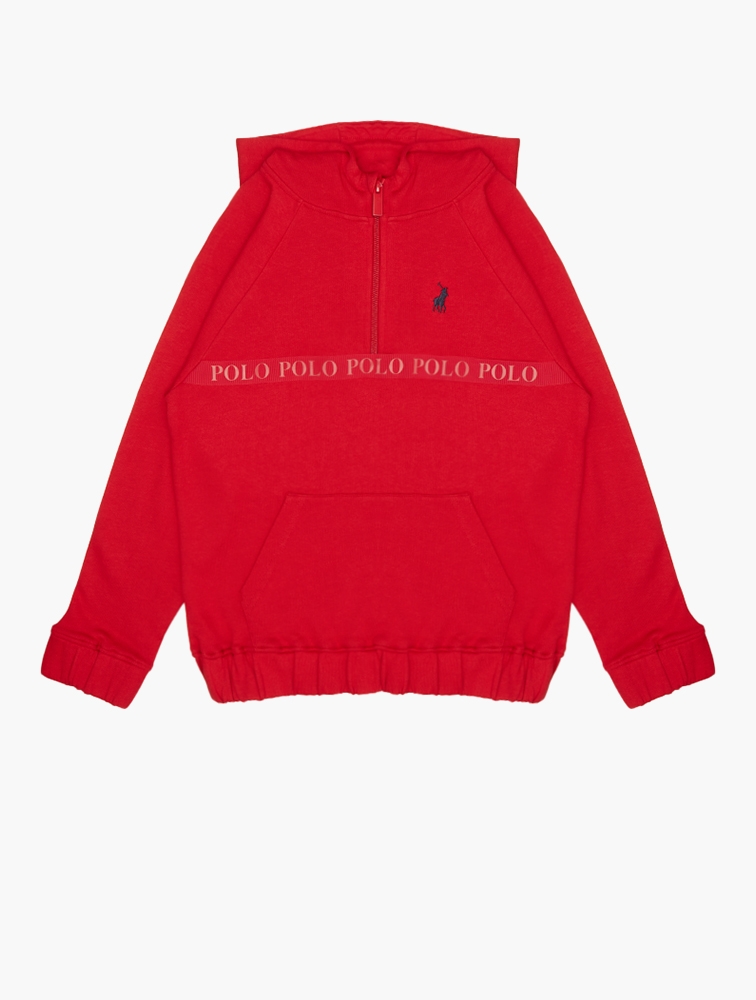 Red polo best sale sweater hoodie