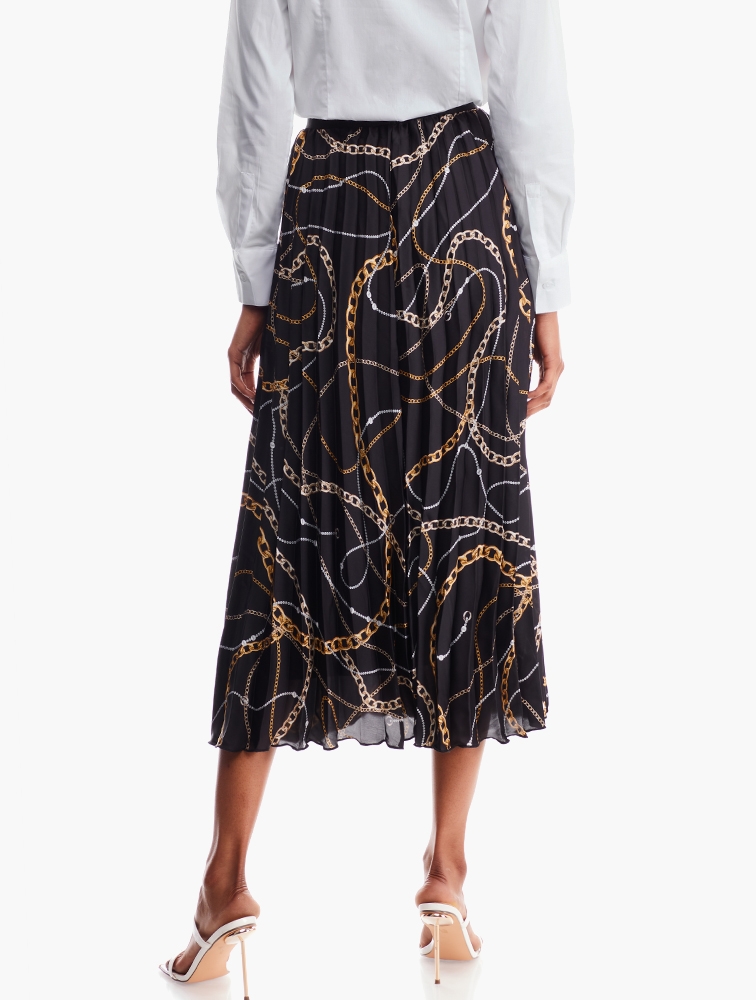 MyRunway | Shop Polo Black Printed Pleated Skirt for Women from ...