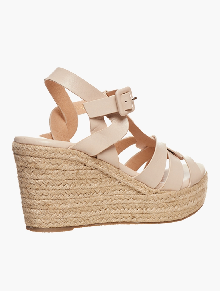 MyRunway | Shop Polo Stone Leather Wedged Espadrille Heel for Women ...