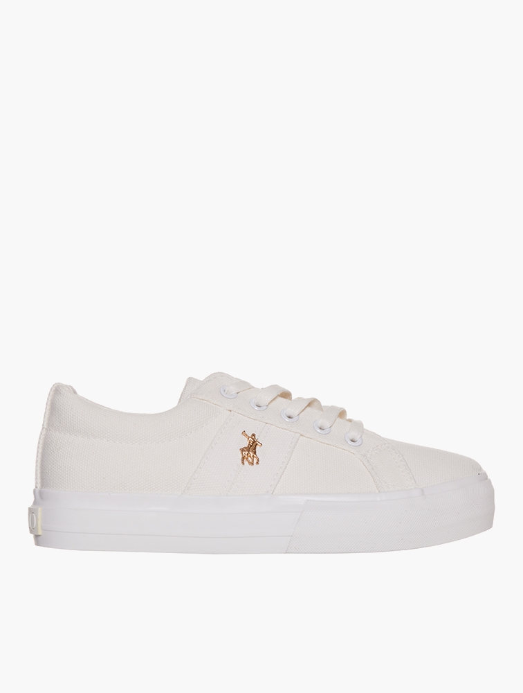 MyRunway | Shop Polo White Classic Canvas Sneakers for Women from ...