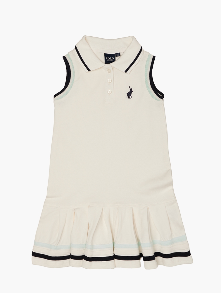 MyRunway | Shop Polo Kids Off White Sleeveless Tennis Dress for Kids ...