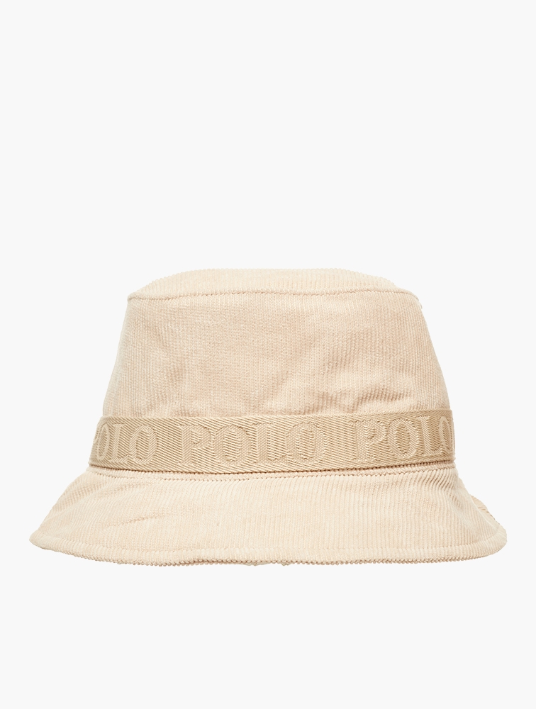 MyRunway | Shop Polo Off White Structured Short Brim Bucket Hat for ...