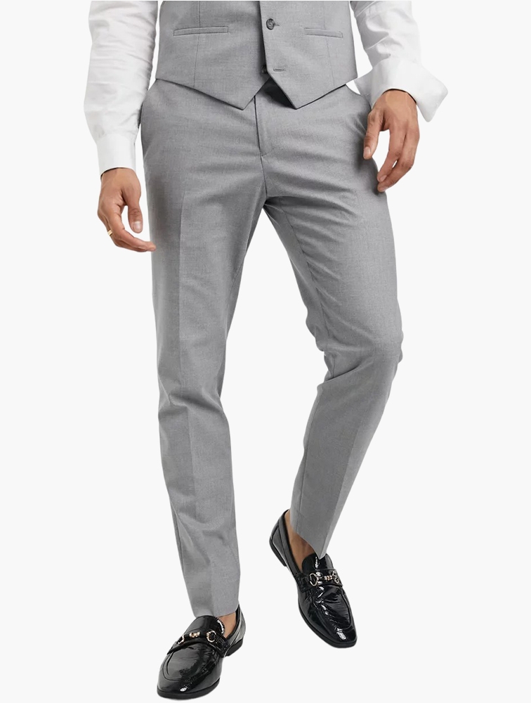 Grey skinny clearance suit trousers