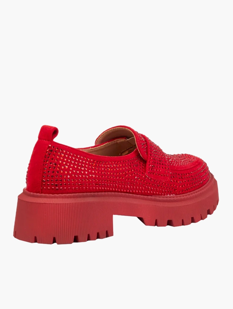 MyRunway | Shop Rock & Co Red Bacardi 1 Diamante Slip On Shoes for ...