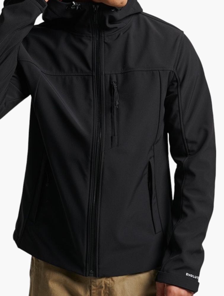 CODE FLEECE MENS BLACK TREKKER JACKET