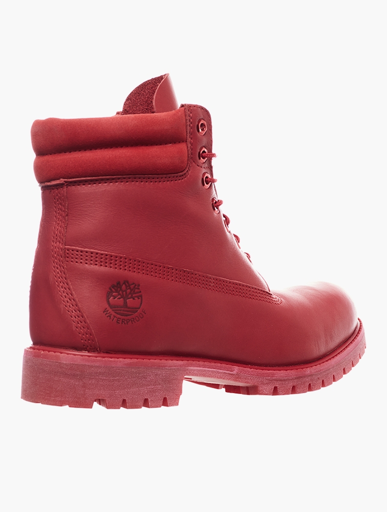 Blood red timberland boots outlet