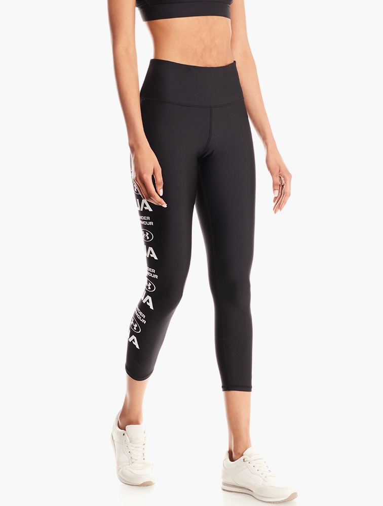 MyRunway | Shop Under Armour Black Graphic Crop Leggings for Women from ...