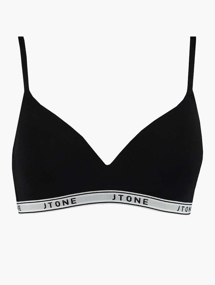 MyRunway  Shop JT One Black Padded Non-wire Stretch Cotton T-shirt Bra for  Women from