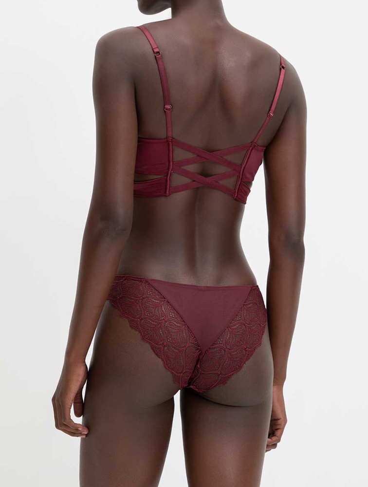 MyRunway  Shop Woolworths Dark Red Cut-out Padded Underwire Front