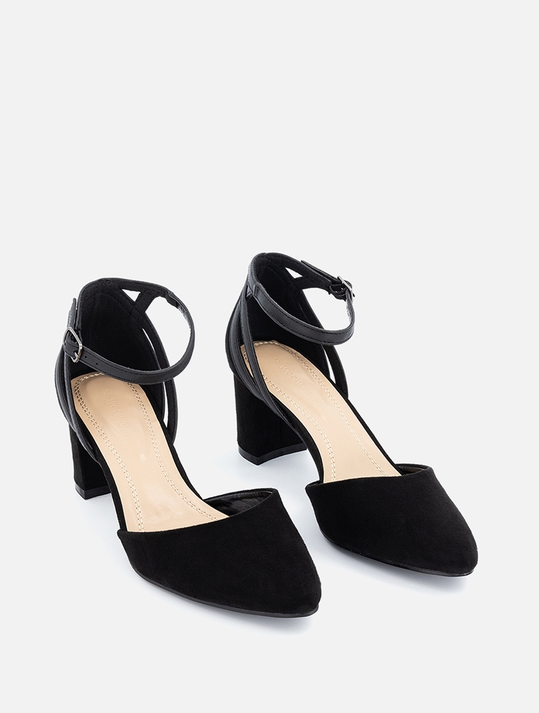 Block-heeled court shoes - Black - Ladies