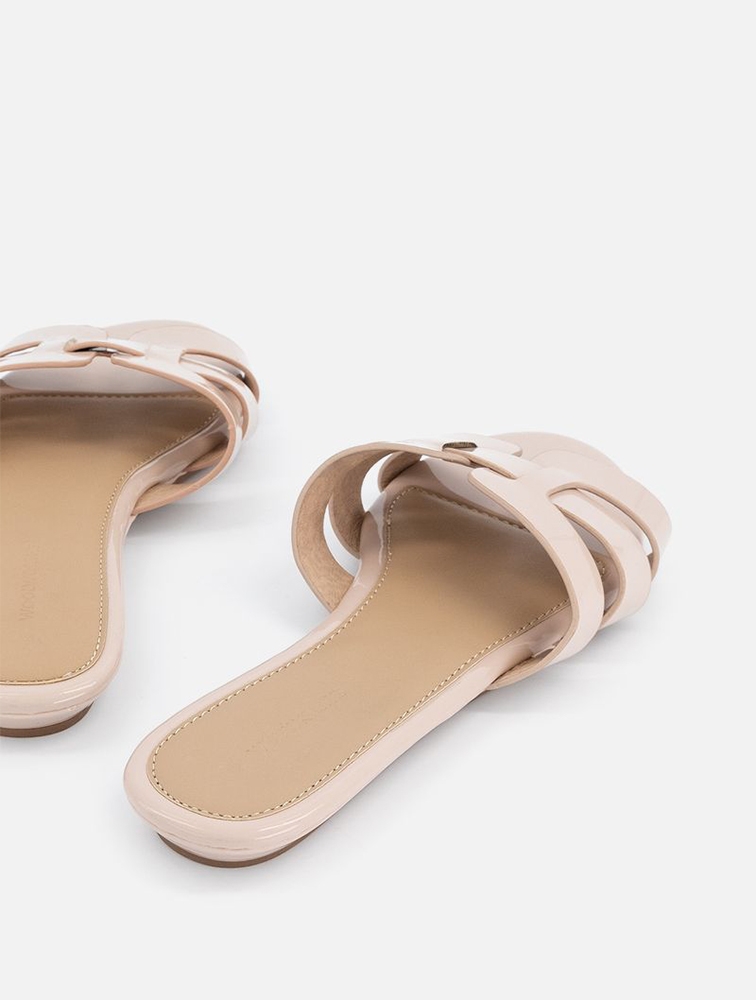 Shop Woolworths Natural Cut-out Patent Mules for Women from MyRunway.co.za