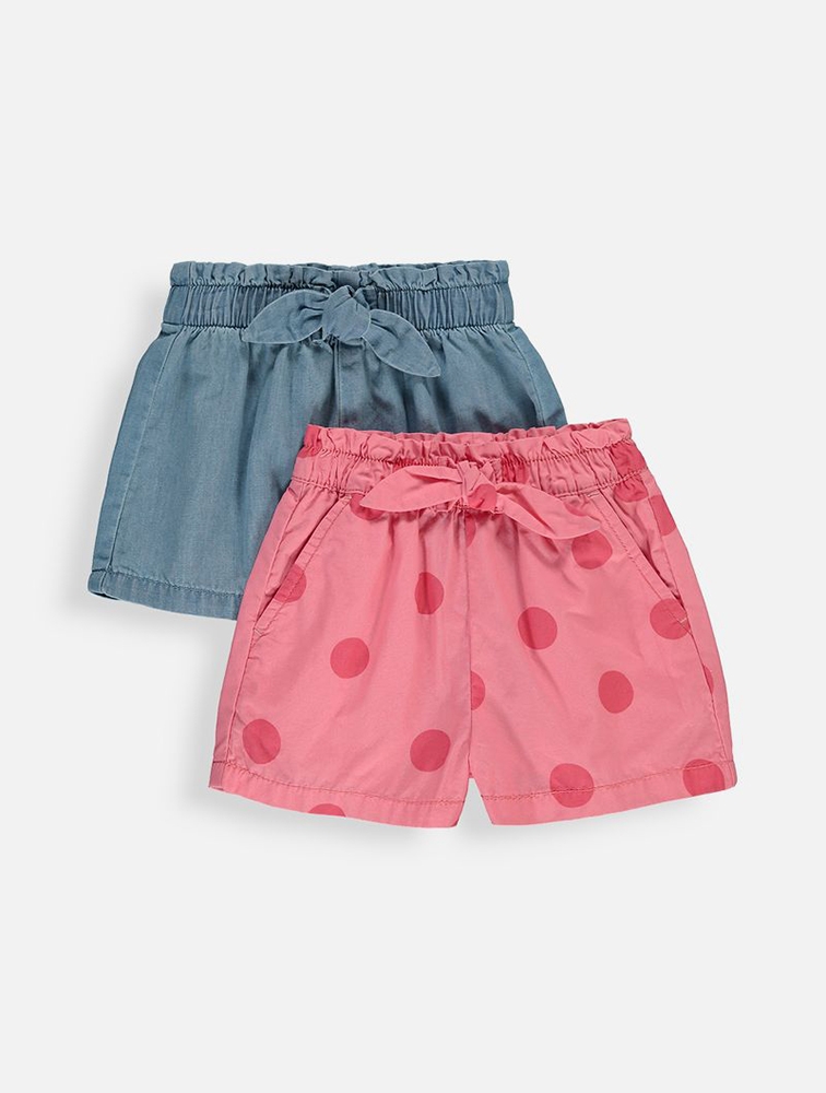 MyRunway | Shop Woolworths Girls Pink Cotton Poplin Shorts 2 Pack for ...