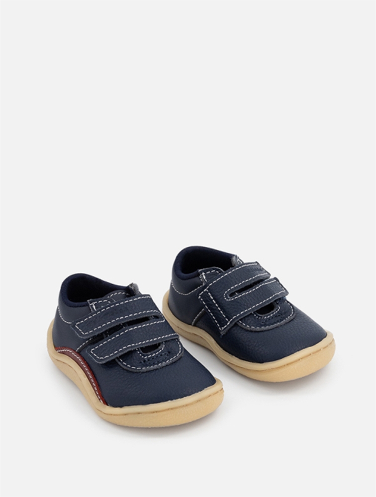MyRunway | Shop Walkmates Navy Baby Boy Leather Sneakers for Kids from ...
