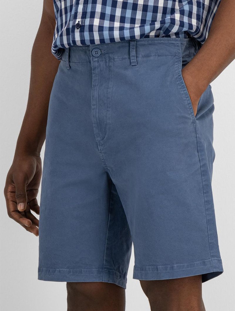 Shop Woolworths Medium Blue Relaxed Chino Shorts for Men from