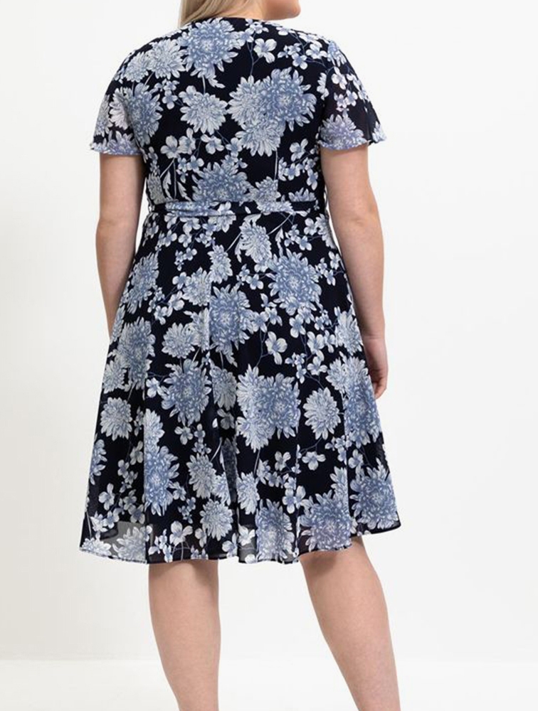 MyRunway | Shop Woolworths Navy Belted Flutter Sleeve Dress for Women ...