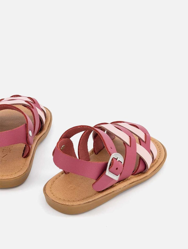 MyRunway | Shop Woolworths Pink Strappy Leather Sandals for Kids from ...