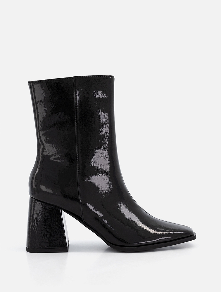 MyRunway | Shop Woolworths Black Patent Block Heel Boots for Women from ...