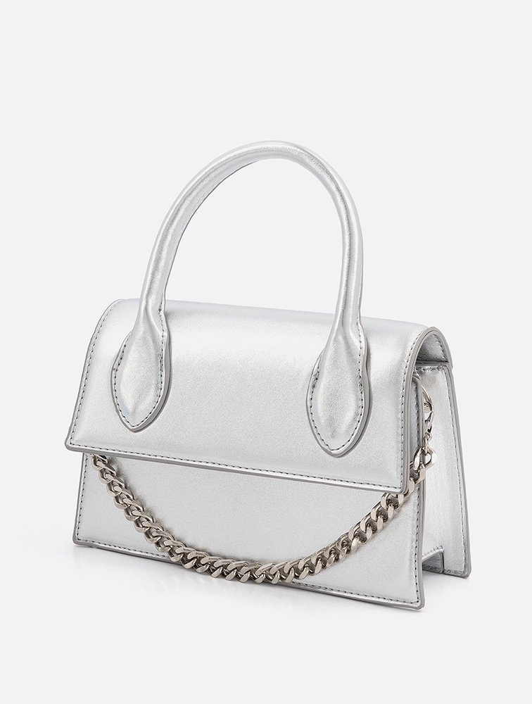 MyRunway | Shop Woolworths Silver Chain Detail Flap Front Mini Tote for ...