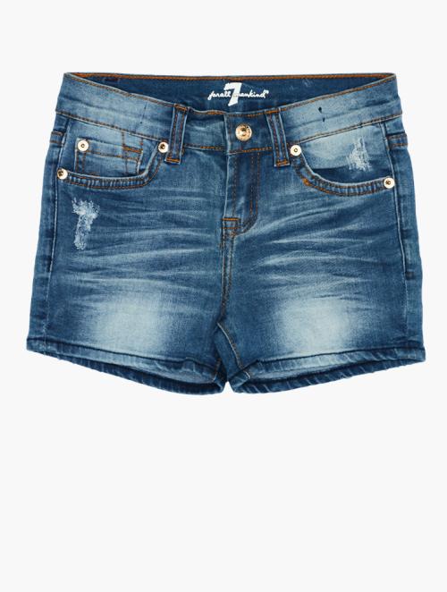 7 for all Mankind Girls Mid-Wash Shorts