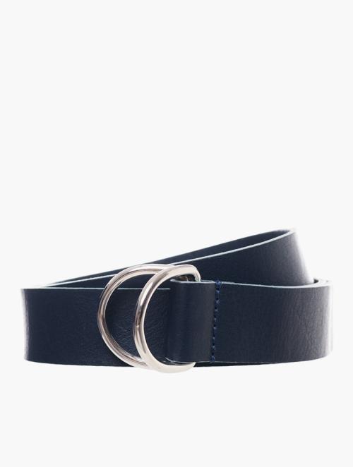 7 for all Mankind Navy And Silver Waist Belt 