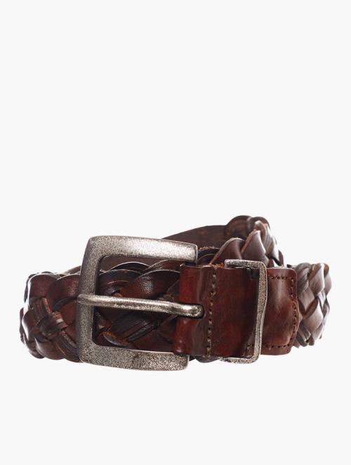 7 for all Mankind Brown And Silver Braided Belt 