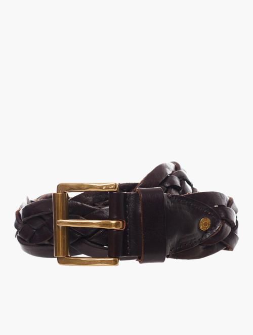 7 for all Mankind Brown And Gold Braided Belt 