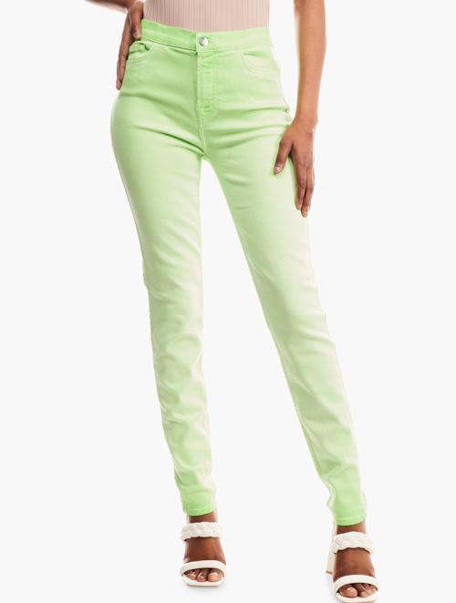 7 for all Mankind Neon Yellow High Waisted Jeans