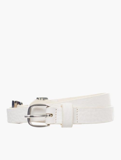 7 for all Mankind White And Silver Waist Belt