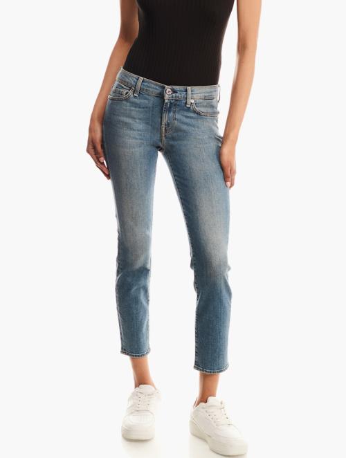 7 for all Mankind Mid Rise Cropped Denim Jeans