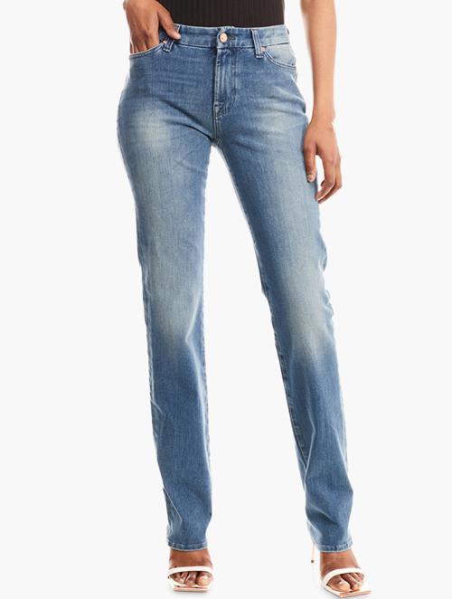 7 for all Mankind Light Wash Distressed Denim Jeans