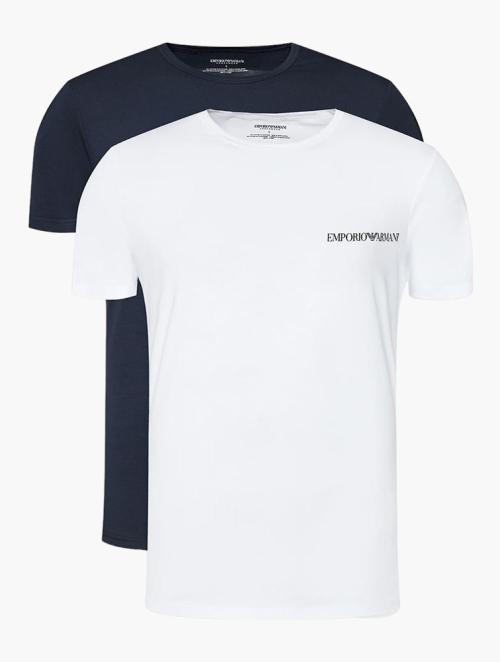 Armani White & Navy Lounge T-Shirts 2 Pack