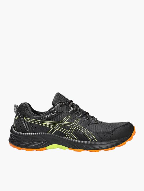 Asics Black & Neon Lime Gel-Venture 9 Running Shoes