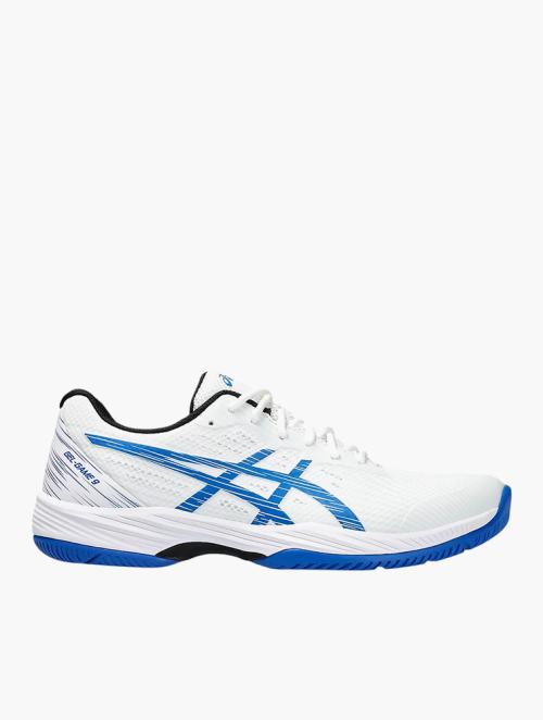 Asics White & Tuna Blue Men's Tennis Shoes